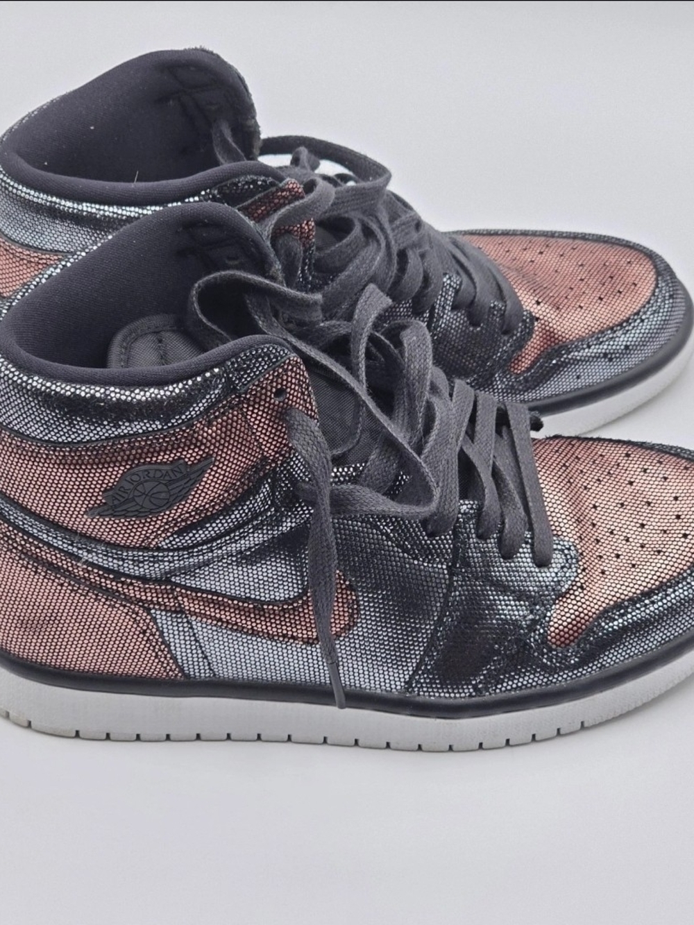 Nike Air Jordan 1 Retro High OG Fearless Women’s Size 7.5 Black Rose Gold Shoes